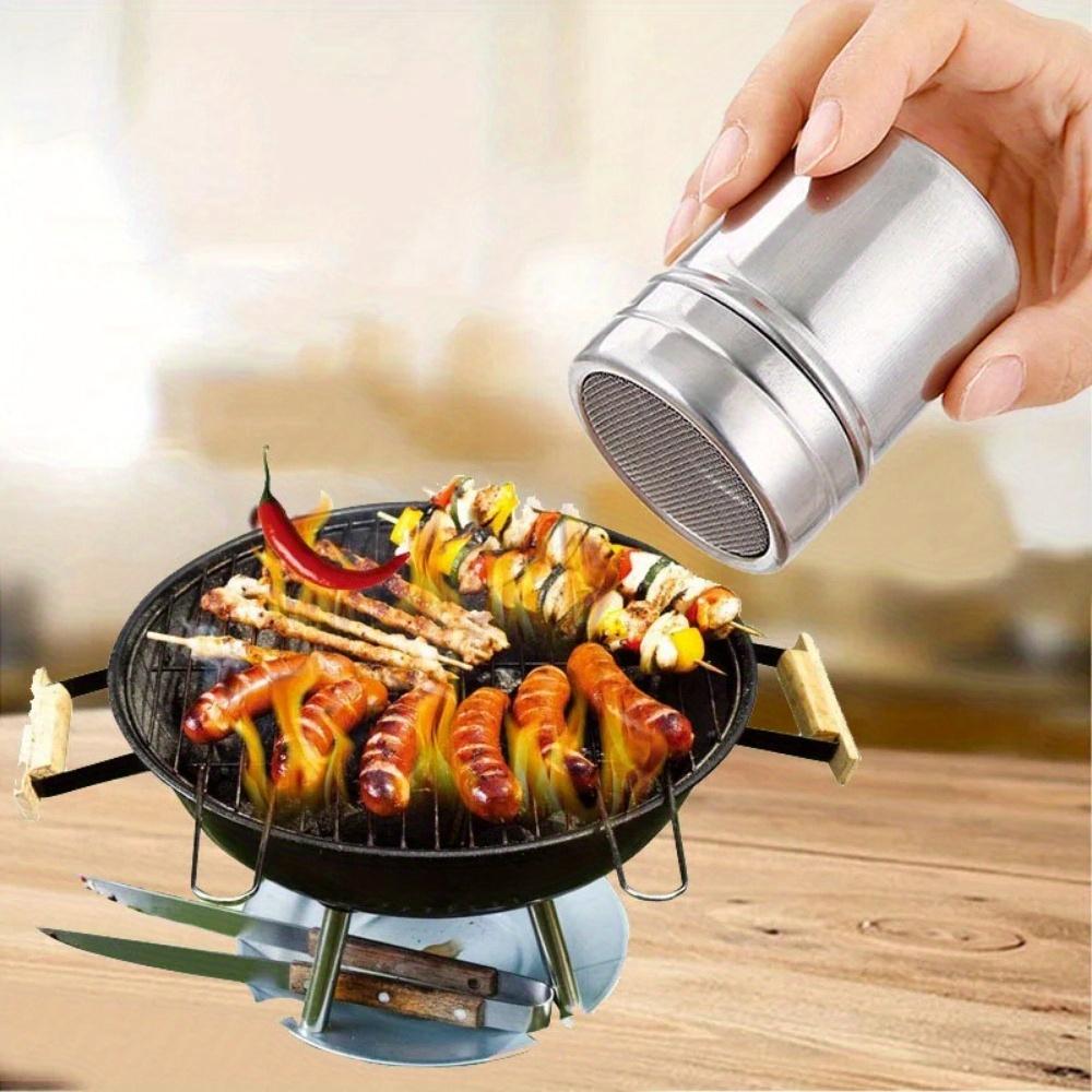 2Pcs Stainless Steel Chocolate Shaker Cocoa Flour Coffee Sifter Coffee Stencils Template Strew Pad Duster Spray Set