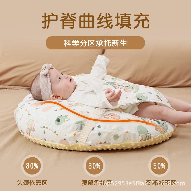 Baby slope pillow, newborn nursing pillow, baby lying feeding pillow, anti-vomiting and anti-spill, plush comfort pillow for winter