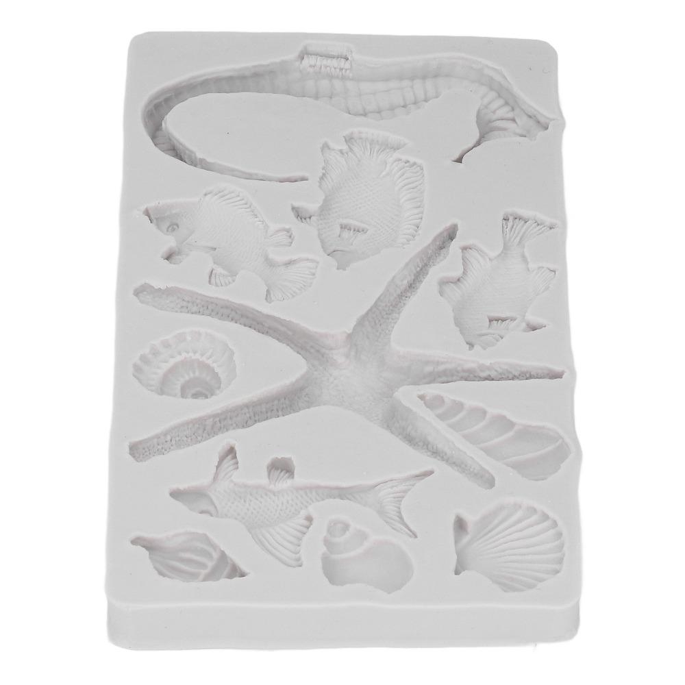 Baking Mold Reusable Silicone Mold Non Stick Silicone Fondant Mold Marine Theme Molds Sugar Craft