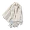 New solid color scarf couple winter shawl dual-purpose warm long thickened fringed scarf spot