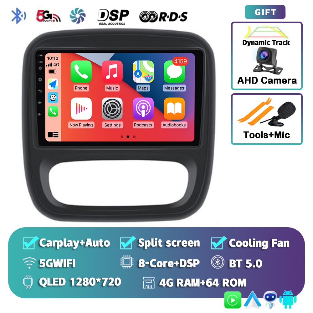 Android 14 Auto Car Radio For Renault Traffic 3 2014-2021 For Opel Vivaro B 2014-2018 Multimedia Video Player Navigation GPS DSP