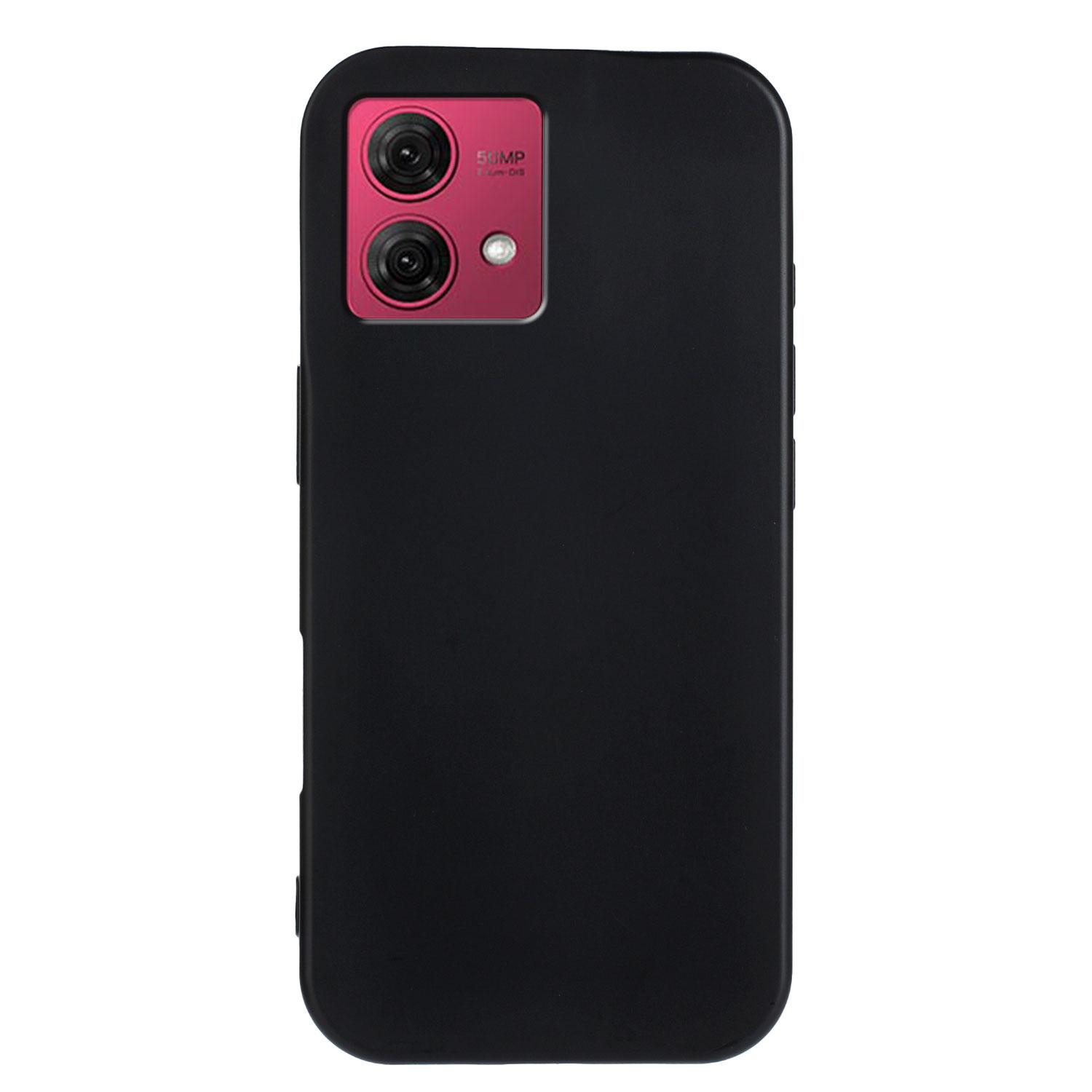 

For Motorola Moto G84 5G TPU Case Soft Matte Anti-fingerprint Phone Back Cover Black