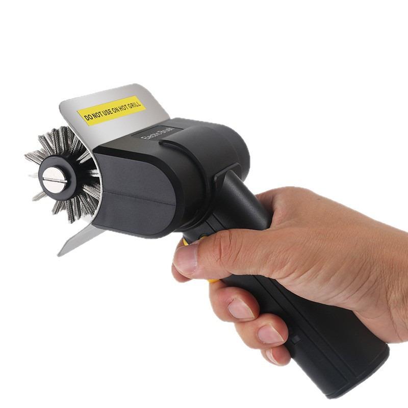 

Cordless Electric Rotating Grill Brush With 2000mAh Battery And Stainless Steel Scraper For BBQ Cleaning
