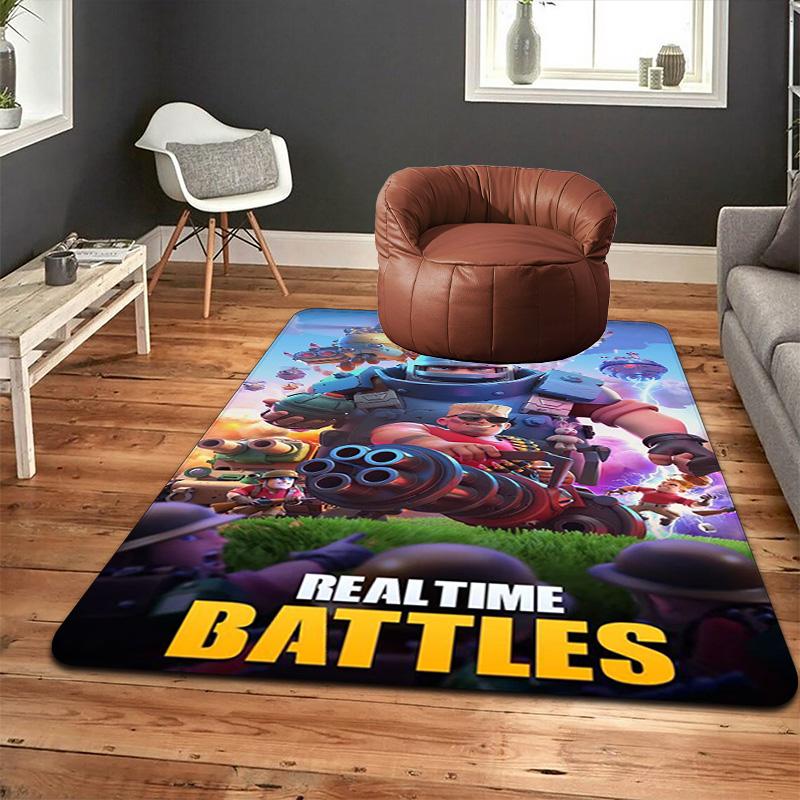 Real-time Combat Theme Rug Floor Mat for Living Room or Bedroom Soft and Comfortable Carpet a Gift for Birthday and Holiday.