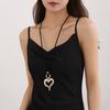 Love Heart Pendant Women'S Metal Simple Fashion Long Sweater Chain