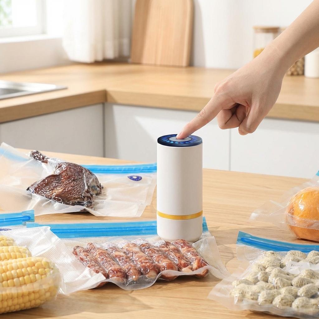 Mini Electric Air Pump Rechargeable for Food Fresh-Keeping Vacuum Sealed Bag Storage Bag Automatic Vacuum Compression Machine