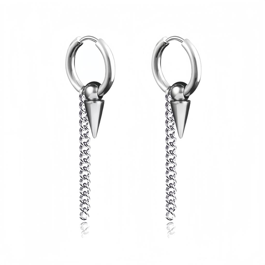 Stainless Steel Dangle Hanging Pendant Drop Earring for Woman Man Minimalist Punk Spike Piercing Ear Jewelry New In Accessory