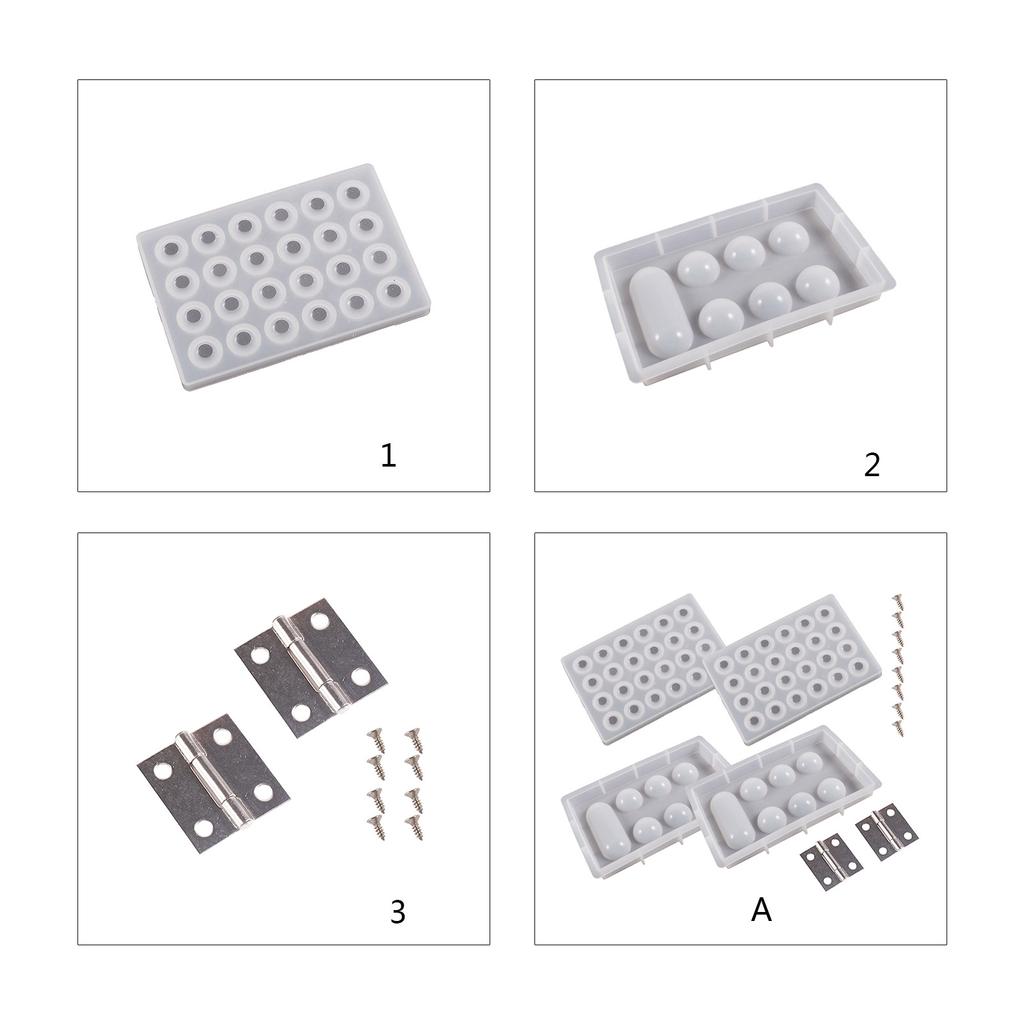 Mancala Game Silicone Resin Mold Mancala Stones Epoxy Mold with Screw Kit Family Party Board Game Silicone Mold DIY Art