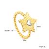 Irregular special-shaped imitation pearl ring three-dimensional rose open ring cute dachshund ring ring stainless steel