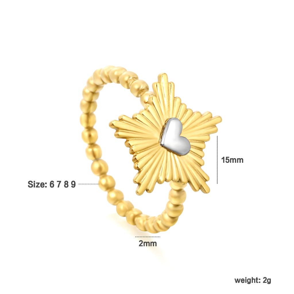 Irregular special-shaped imitation pearl ring three-dimensional rose open ring cute dachshund ring ring stainless steel