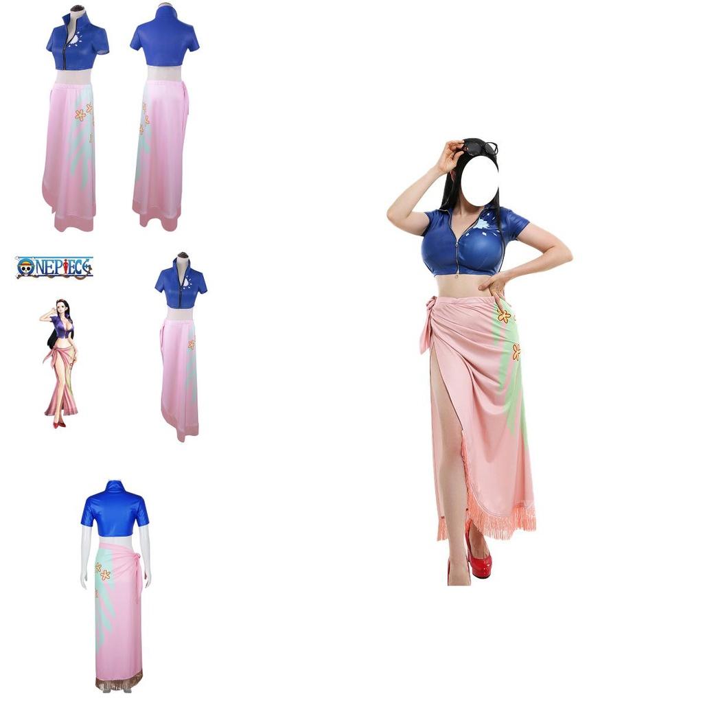One Piece Nico Robin Skirt Anime Cosplay Costume Halloween Tops Decorated Perfect For Comic Exhibitions And Party Events.