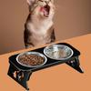 2 Bowls Raised Stand Pet Feeder Kitten Stable Small Medium Dogs Cats Puppy Stainless Steel Bowls Bowl Stand Pet Product