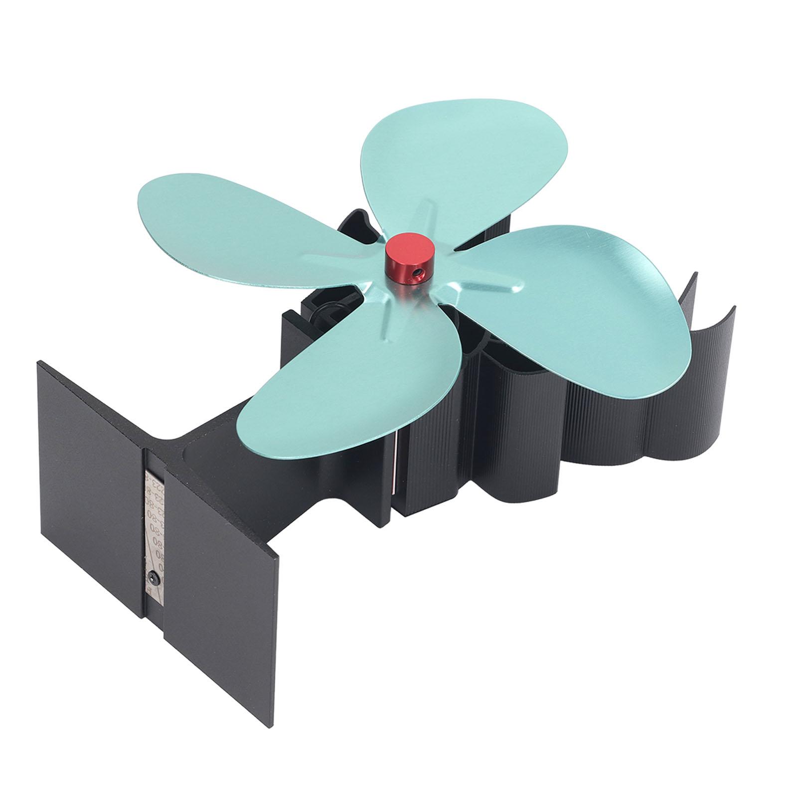 Вентилятор для камина в рождественском стиле, 4 лопасти, один двигатель, металлический термодинамический вентилятор-радиатор
