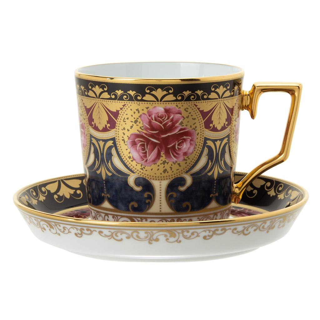 Noritake Coffee Cup Saucer 160cc Homage Collection Colored Rose Pattern Fine Porcelain & (Premium White) T2402/H-769