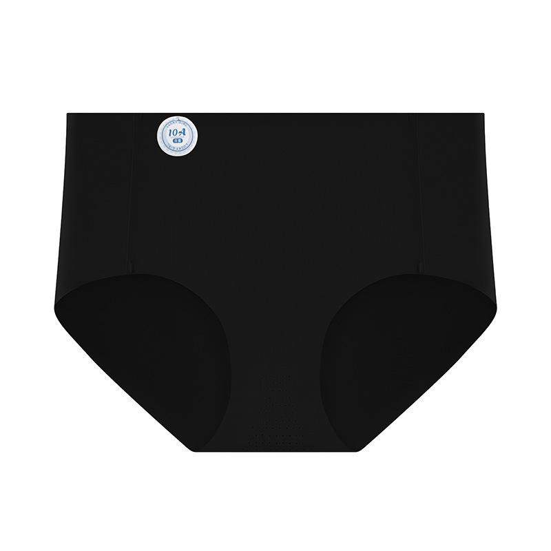 Women's Summer 10A Antibacterial Ice Silk Traceless Breathable Mid Waist Underwear