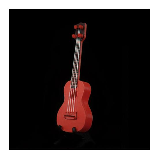 

Yousheng Mini Musical Instrument Model Miniature Guitar Ukulele Guzheng Toy with Stand for Dollhouse Accessories Home Decor D