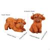 2 Pieces Figurines Decorative Statues Collection Cute Creative Tabletop Ornaments for Cabinet