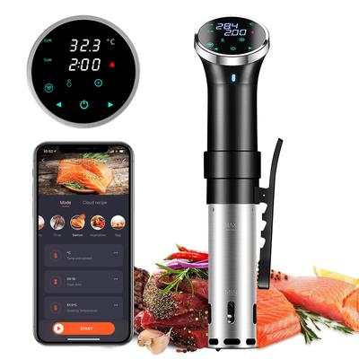 Smart Sous Vide Cooker Wifi Cook 1100W Precision Cooking Pot Temp Setting 25-95 °C + Timer IPX7 Waterproof Ideal for Preparing Dinners AVE