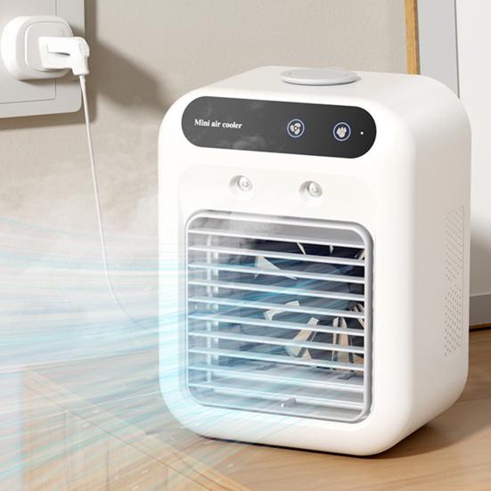 Tragbarer Klimaanlagenventilator, 2-in-1 Mini-Kühler und Luftbefeuchter, Leiser Persönlicher Kühlventilator für Zuhause, Büro, Außenbereich