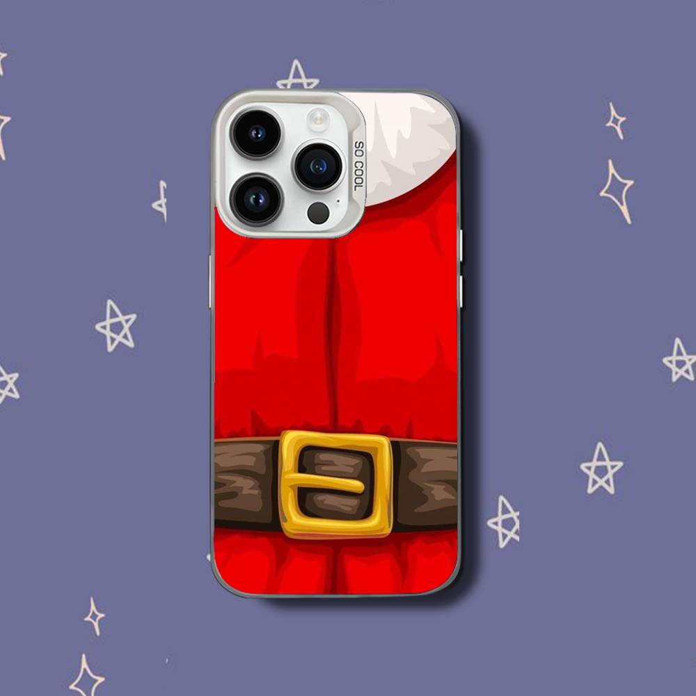 

Santa Claus Christmas Tree Phone Case For iPhone 17,16,15,14,13,12,11,Pro,XS,Max,Plus,Mini,SE White Candy Matte Shockproof Cover iPhone16pro