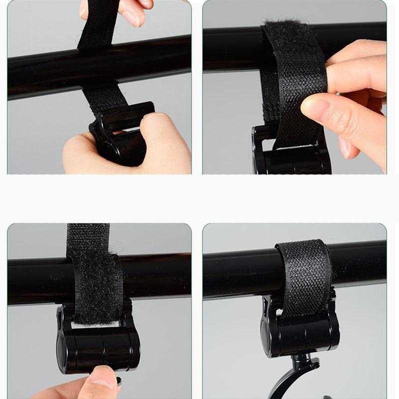Heavy Duty Rotatable Stroller Hook 2Pcs Multi-Function Hanging Clip Strap for Baby Stroller Grocery Bags Purses Travel with Kids