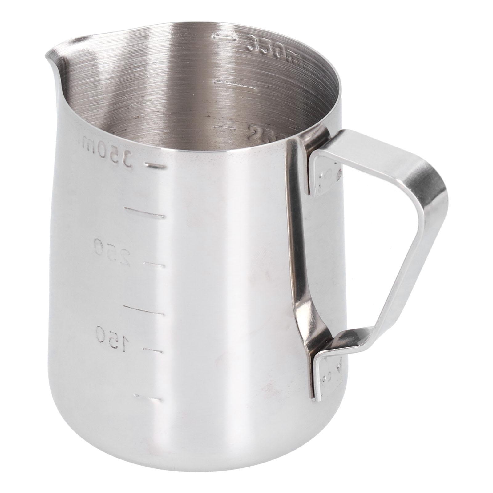 

Кувшин для вспенивания молока Кружка из нержавеющей стали для приготовления пены Питчер для кофе с мерной шкалой для дома, вечеринки, бара 350 мл L