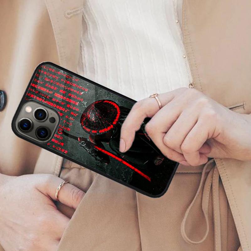 Characters Japan Flag Japanese Warrior Ninja Magnetic Phone Case For iPhone 17 Air 16 14 13 12 Pro Max 15 Plus MagSafe Cover