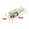 10Pcs W5W 2825 T10 Wedge 5-SMD 5050 Xenon White Light LED Bulbs Car Auto Lights