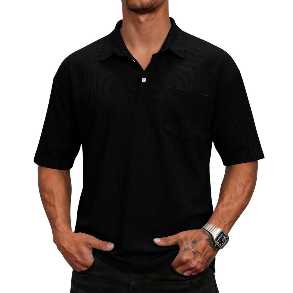 Men's Casual And Fashionable Short-sleeved Shirt - Men's Golf Breathable Sports Collar Top