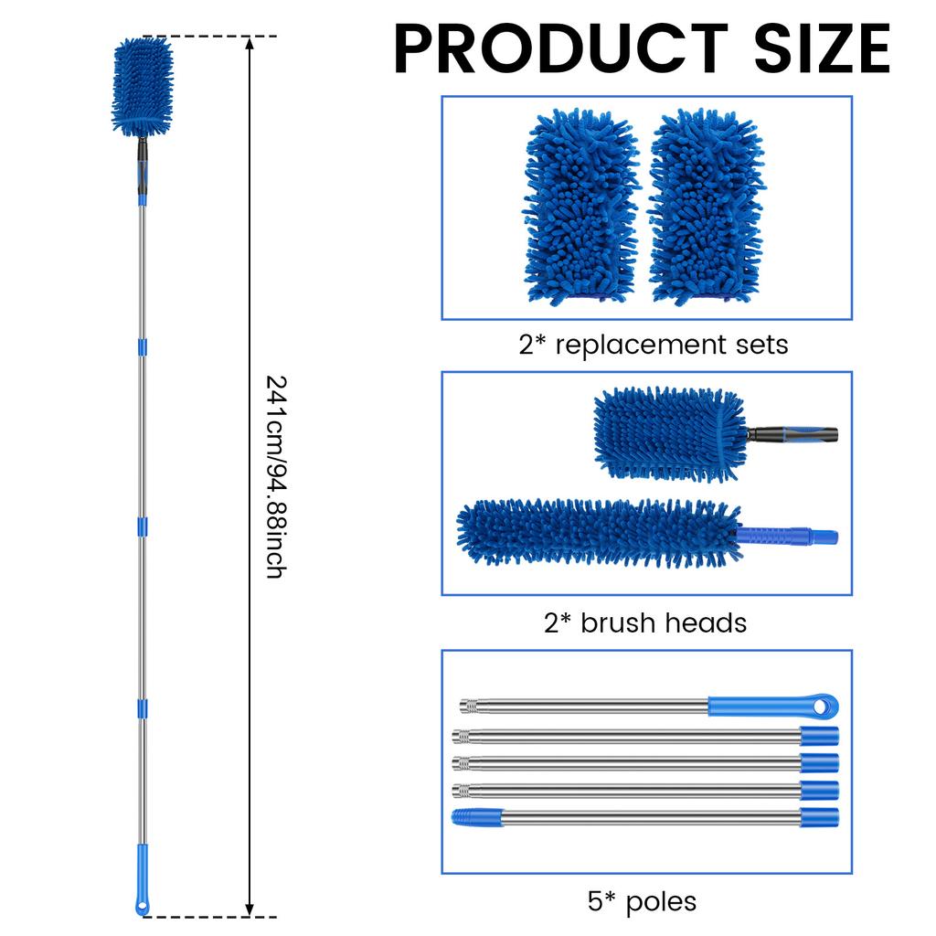 Ceiling Fan Cleaner Duster Bendable Home Cleaning Tool Reusable Flexible Car Duster for Household Appliances Blinds Bookshelves