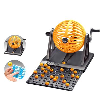 Bingo Chips Toys Bingo Game Set Lottery Machine Mini Chips Adult Toy Pretend Play Party Bingo Game Machine Party Props