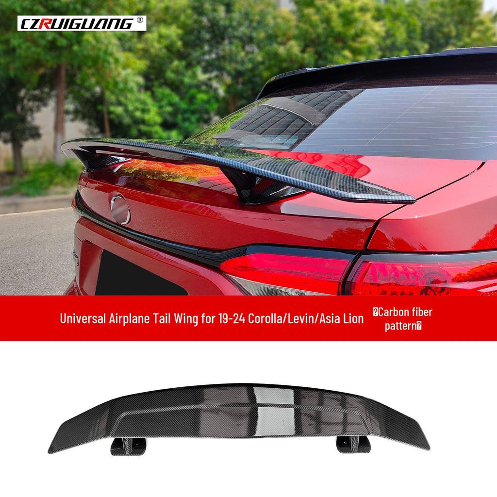 Universal No-Drill Rear Spoiler for 2019-2024 Toyota Levin Corolla: Wing & Roof Body Kit.