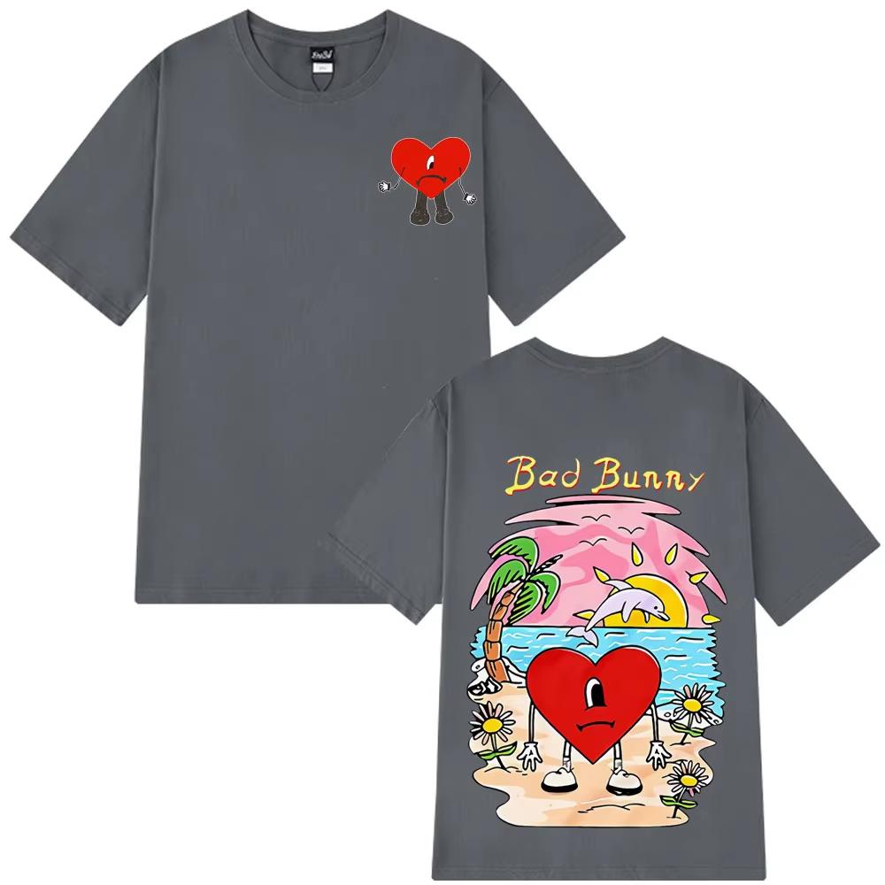 Bad Bunny Un Verano Sin Ti Graphics Printed Tshirt Unisex WoUINISEX Clothes Fashion Hip Hop Summer Cotton Oversized Tshirts Male Tops