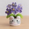 New Animal Crochet Flower Pot Cute Handwoven Flowers Knitting Flower Bookshelf Car Decoration Friends Gifts