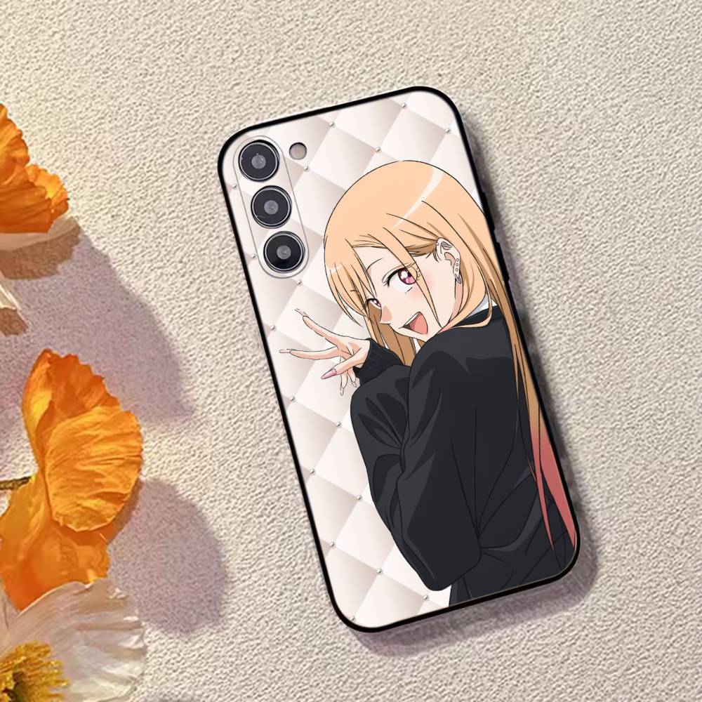 Anime Cute K-Kitagawa Marin Phone Case For Samsung Galaxy A73,A72,A71,A70,A53,A52,A51,Soft Silicone Black Cover