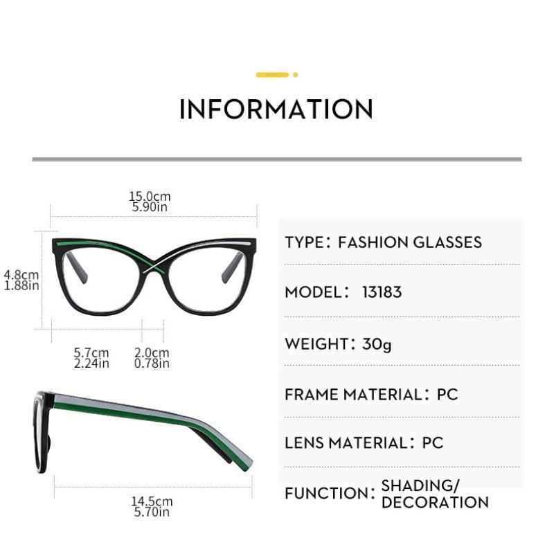 Women's Eyewear: Trendy Oversized Cat-eye Glasses