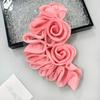European And American Solid Color Fungus Edge Flower Applique Wedding Dress Accessories Three-Dimensional Rose Clothing Accessories Cloth Sticker