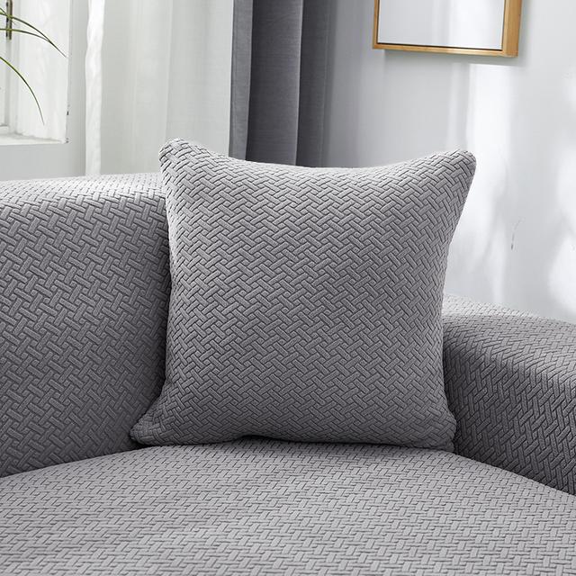 Jacquard Knitte Twill Throw Pillow Cover Gentle Solid Decorative Square Cushion Case Used For Sofa Furniture Bedroom Home 45x45cm Cozy Pillowcase