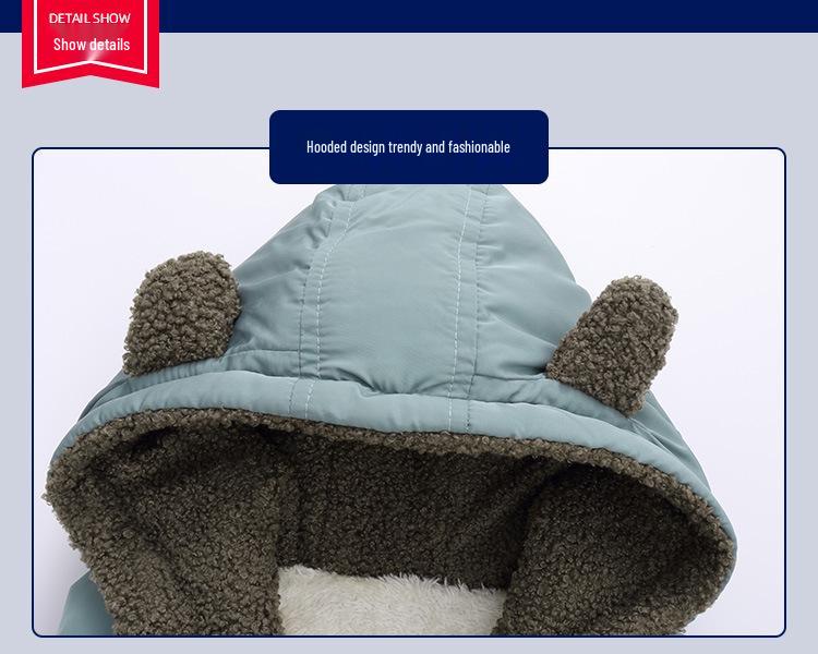 Children's Fleece-Lined Warm Vest with Cute Hat