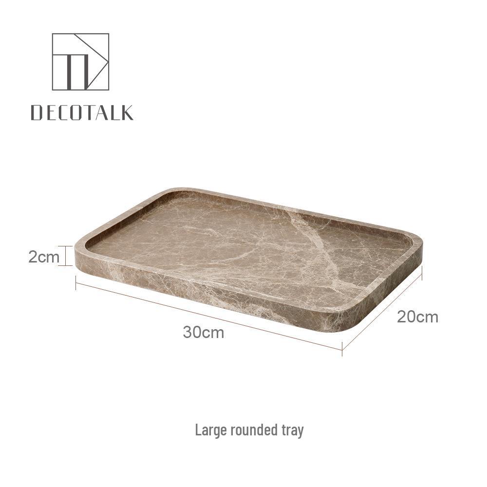 DecoTalk Wabi-Sabi Marble Bathroom Set: Matte Washbasin, Aroma Diffuser, Tissue Box