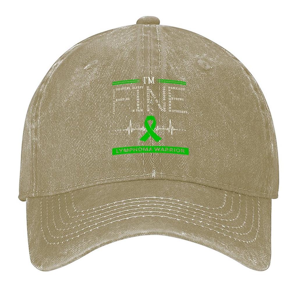 Im Fine Lymphoma Warrior Support Lymphoma Awareness Gifts Baseball Cap Beach sun caps Winter hat Caps For Women Mens