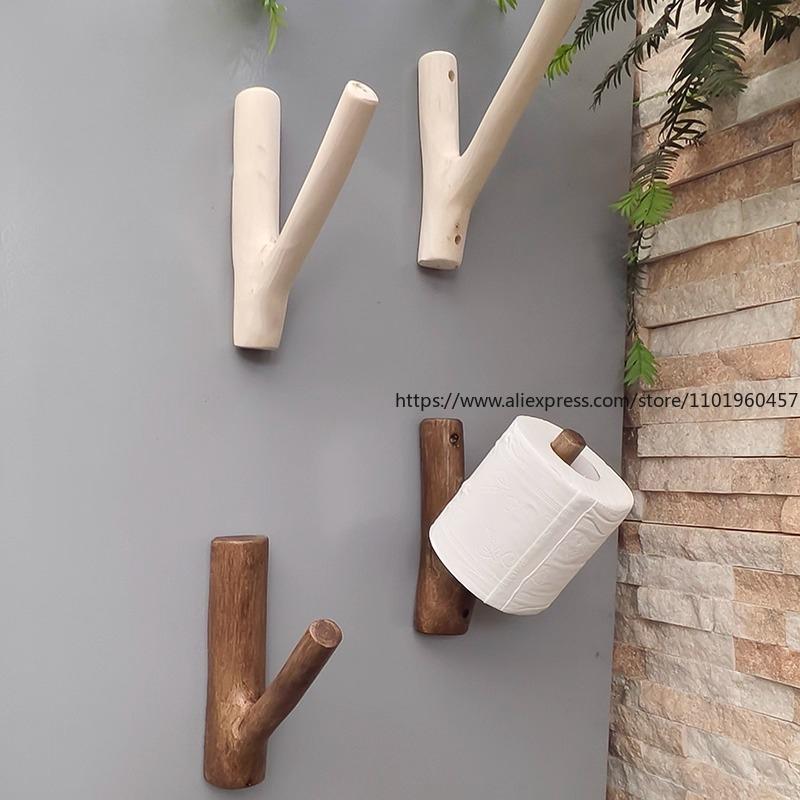 Solid Wood Creative Tissue Holder Pure Hand-Polished Paper Towel Holder