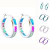 Klassische Mode Blaue Feuer-Imitation Opal Creolen Für Damen Accessoires Braut Verlobungsparty Hochzeit Schmuck Mädchen Geschenk