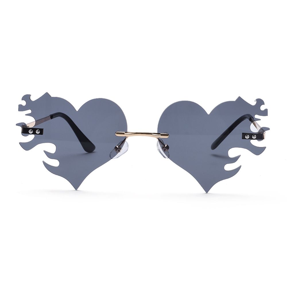 Costume UV400 Protection Heart Glasses Rimless Sunglasses Sunglasses for Women Heart Sunglasses