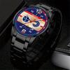 Men's Date Luminous Watch Stainless Steel Band Quartz Wristwatch & Stainless Steel Bracelet, Men's Gift