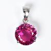 Natural Ruby Pendant 925 Sterling Silver 11 Mm Round Jewelry for Her Gemstone Jewelry Gift