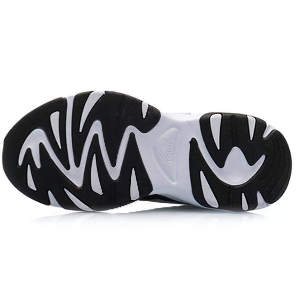 Li Ning Childrens Lifestyle Series Durable Lightweight Casual Shoes Kids Casual Shoes Black White YKCP258-7