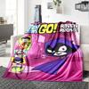 Teen Titans Go Raven Rocks Flannel Blanket Super Soft Warm Cozy Blanket for Sofa Bed Office Travel All‑Season Home Decor Gift