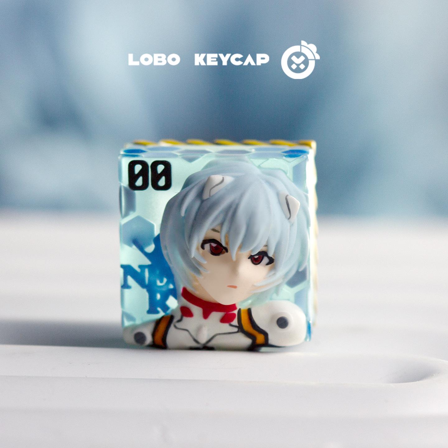 Neon Genesis Evangelion Rei Ayanami Translucent Resin Keycap - Custom ESC Keycap Gift