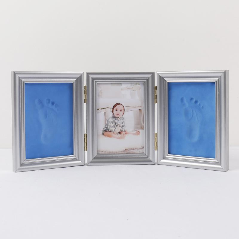 Baby Hand & Footprint Clay Photo Frame for Newborns - Perfect Keepsake for First Birthday and Milestones